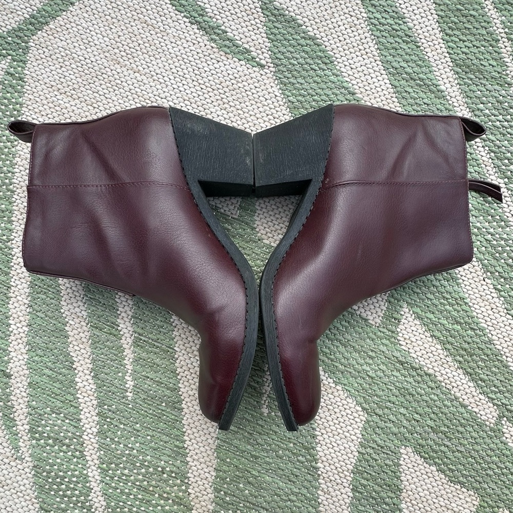 Maroon Heeled Booties